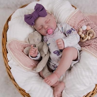 [Milidool] Milidool Reborn Baby Dolls, 20Inch Cute Soft Vinyl Realistic Newborn Baby Doll Poseable Lifelike Real Life Baby Dolls with Accessories for 3+ Year Old Girls Gifts, Pretend Play, Collection