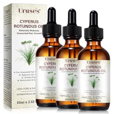 [Uruses] 3Pack Cyperus Rotundus Oil, Natural Cyperus Rotundus Oil for Hair Removal, Reduces Unwanted Hair Growth, Moisturizes & Soothes The Skin, Suitable for All Skin Types