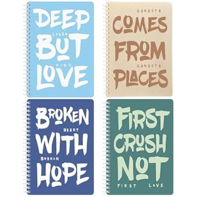 [Niodel] Niodel 4 Pack 6×8 inch Spiral Notebook for Note Taking,A5 Waterproof Softcover 80 Sheets/160 Pages Journals Writing Lined Notebooks Bulk for Study Back to School Office Work Personal Supplies