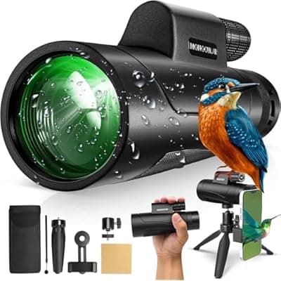 [Asacam] Asacam® 80x100 Monocular Telescope High Powered for Smartphone HD Monoculars for Adults with Adapter/Tripod for Bird Watching Camping Hiking Traveling Outdoor Wildlife-2026 Update