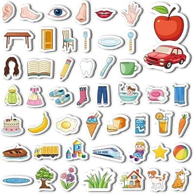 [PraxiKidy] PraxiKidy 50 First Words Fridge Magnets for Toddlers,Refrigerator Magnets for Kids Baby Reading Speech Therapy Learn to Read Educational Learning Magnetic Toys for Whiteboard Preschool Homeschool