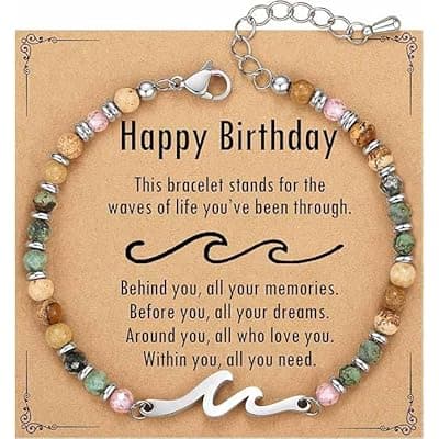 [QIRUIMI] Dainty Cross Bracelet for Women, Wave Anklets Bracelet Christian Gifts for Women Friends Sister Daughter Mom Sister in Christ on Birthday Valentines Easter Christmas Stocking Stuffers Friendship Jewel