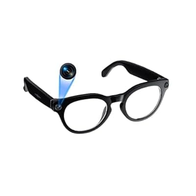 Orpnkna AI Smart Glasses with 8MP Camera, Continuous 12-Min 1200P Video Recording, Real-Time Translation & Voice Assistant, Open-Ear Bluetooth Audio for Vlogging, Travel & Meetings