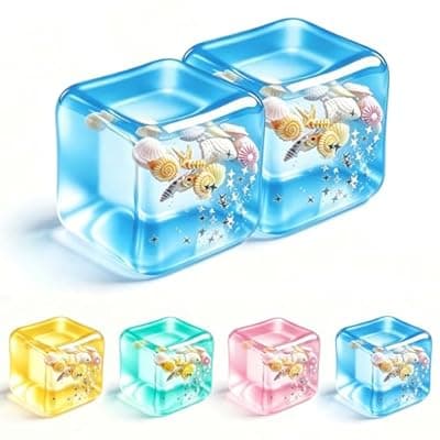 Stress Cube Squishy Fidget Toy - 2 Pack Maltose Sticky Squeeze Toy, Crystal Clear Squishy Stress Reliever for Teens & Adults Men, Sensory Calming Toy for Anxiety ADHD, Party Favors Goodie Bag Fillers